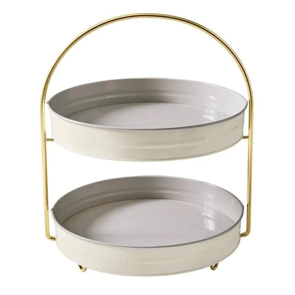 Better Homes & Gardens‎ 2-Tone 2-Tier Serving Stand Grey